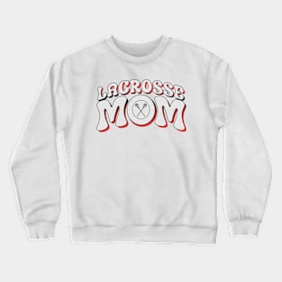 Lacrosse Mom Halftone Retro Crewneck Sweatshirt